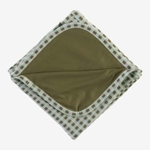 kate quinn Other - NWT Kate Quinn Green Gingham Double Layer Blanket